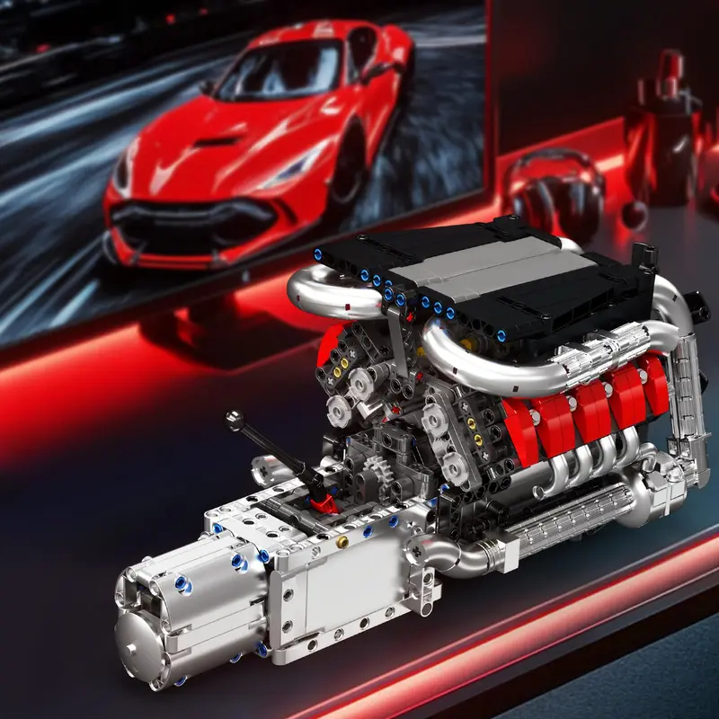 Model Kit Engine V8 - Mould King 10203 1169 Parça Süper