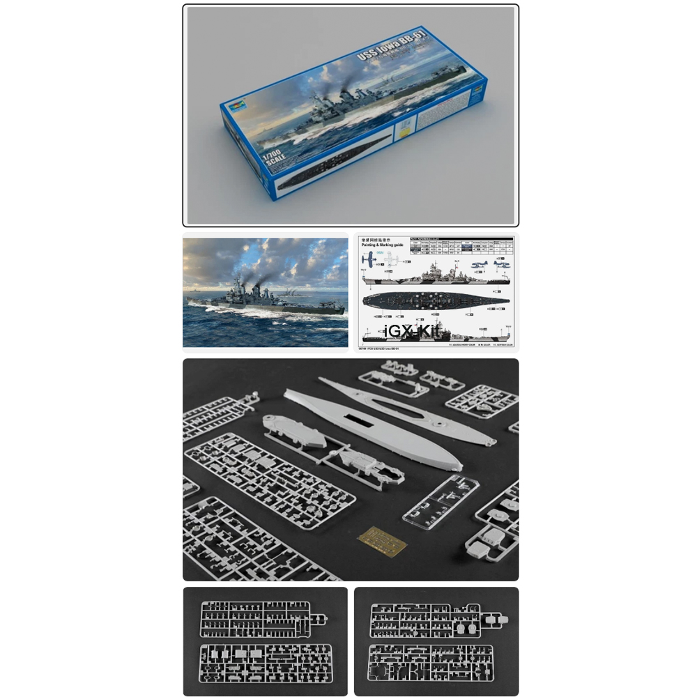 Model Kit Uss Iowa - Trompetçi 06749 1/700 Ölçekli USS Iowa
