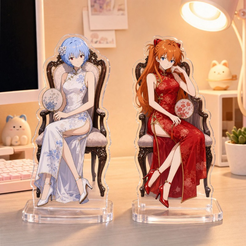 Model Kit Aoshima - Yeni EVA Akrilik Stand Figürü Asuka