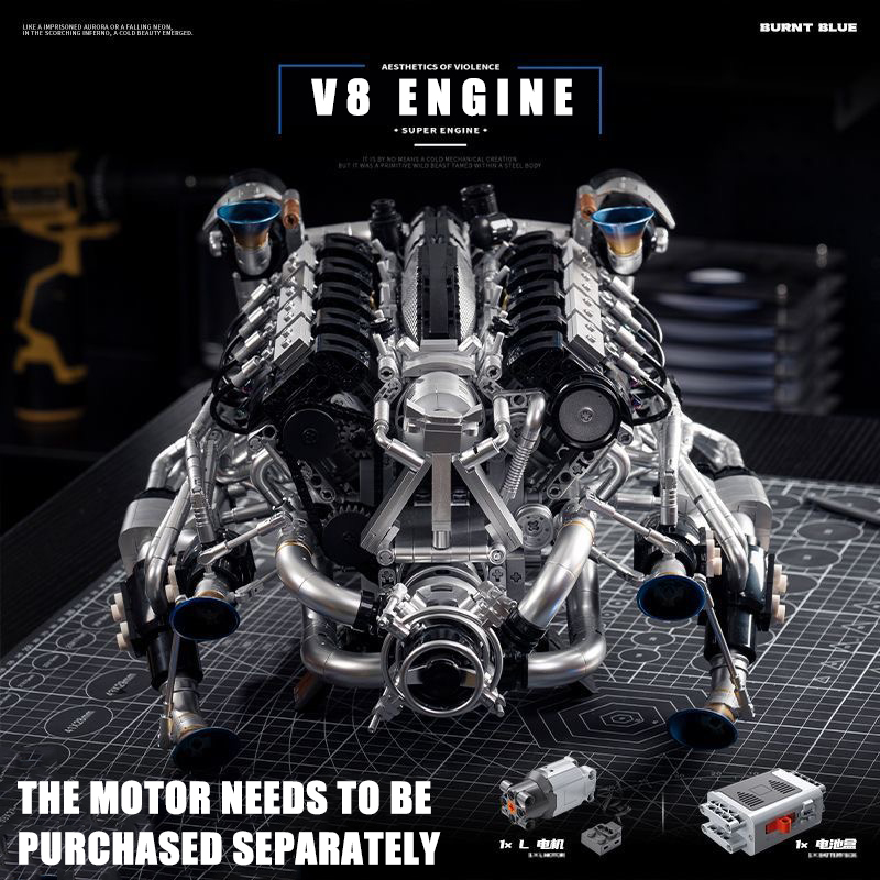 MOC Supercar V8 Motor Yapım Bl - Model Kit Engine V8 incelemesi ve fiyatı
