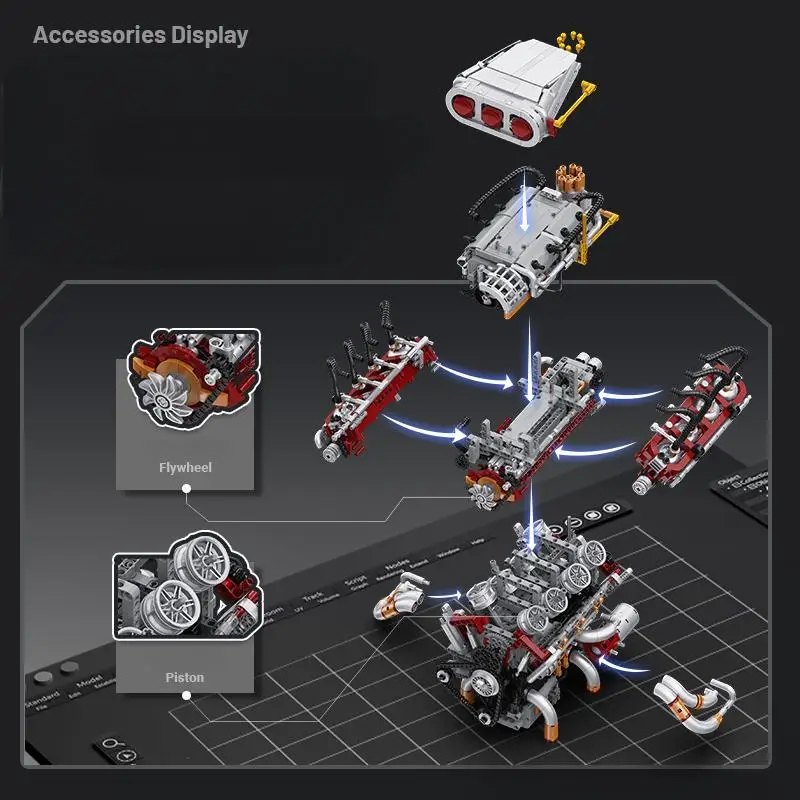 2347 Parça Yüksek Simülasyonlu - Model Kit Engine V8 incelemesi ve fiyatı