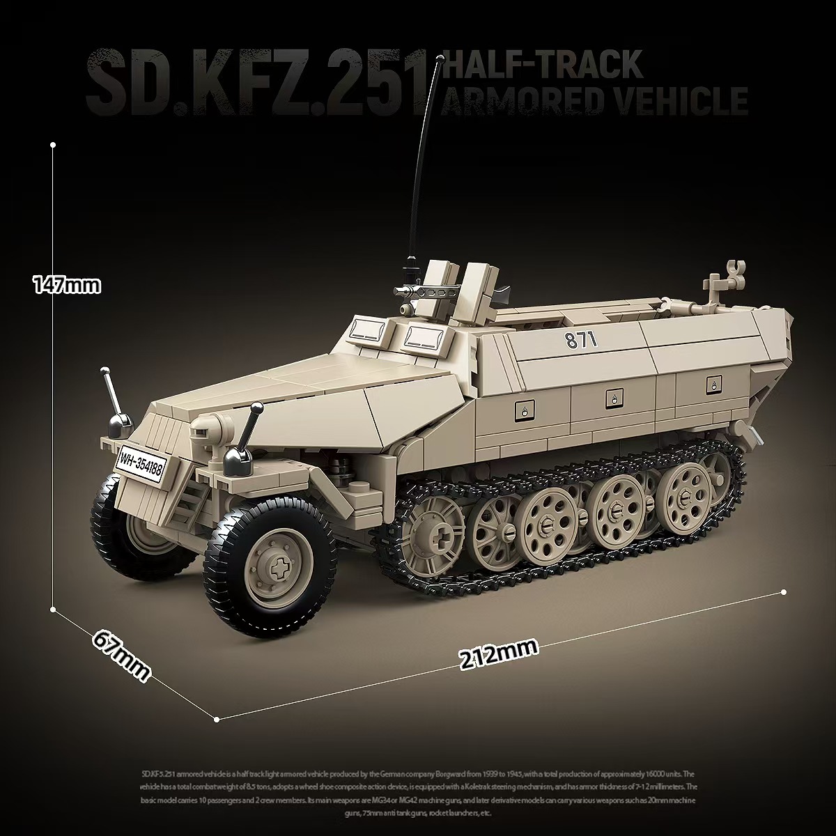 Quan Guan 100319 Sd.Kfz.251 Ya - Model Kit Armored Core incelemesi ve fiyatı