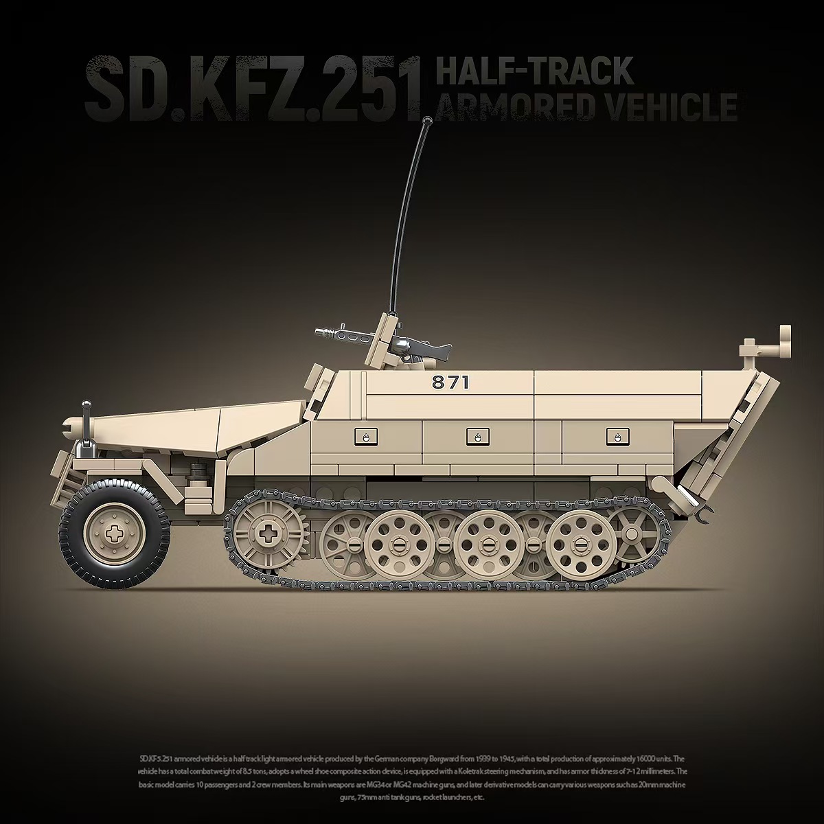 Quan Guan 100319 Sd.Kfz.251 Ya - Model Kit Armored Core incelemesi ve fiyatı