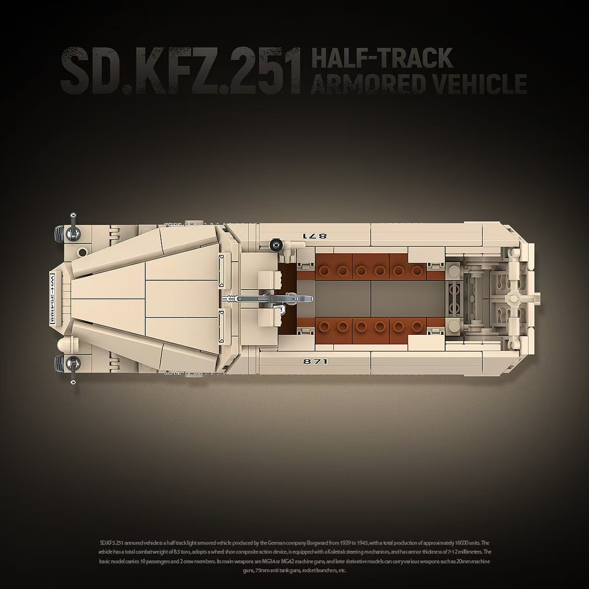 Quan Guan 100319 Sd.Kfz.251 Ya - Model Kit Armored Core incelemesi ve fiyatı