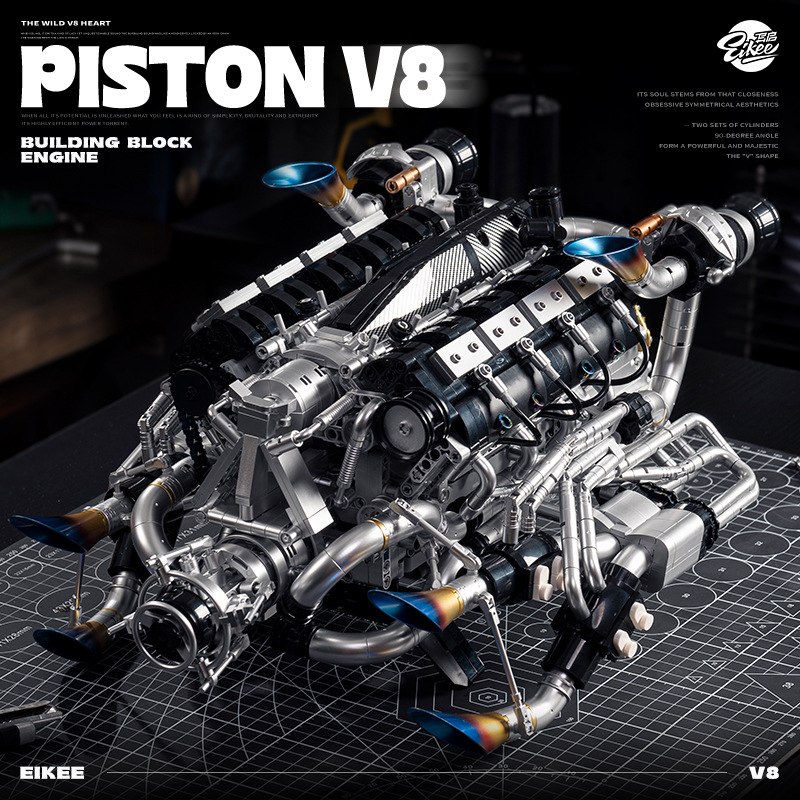 Teknik Süper Araba V8 Motor Ya - Model Kit Engine V8 incelemesi ve fiyatı