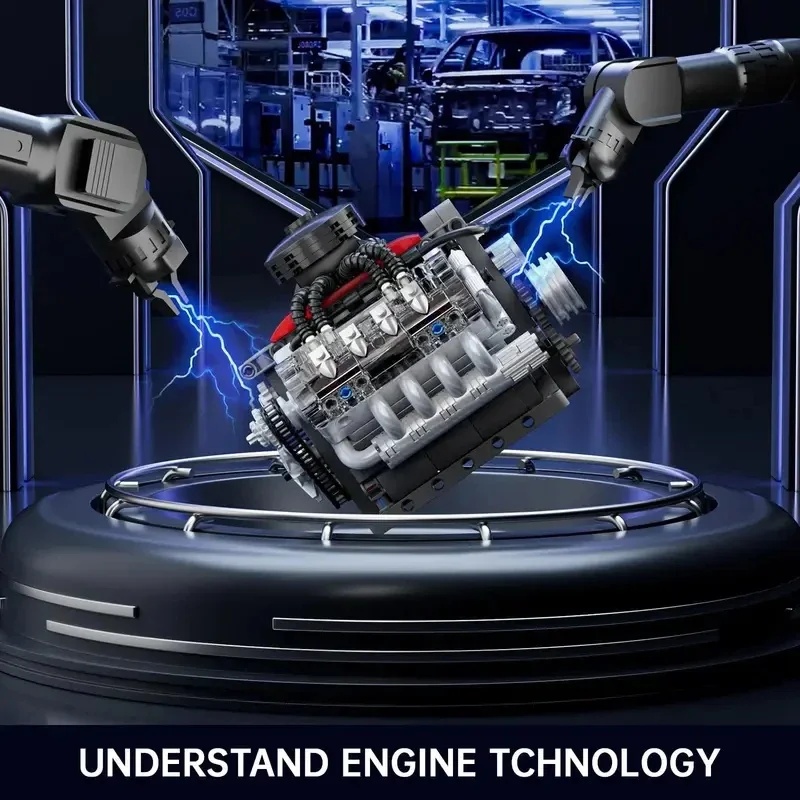 Mould King 10171 Süper Araba V - Model Kit Engine V8 incelemesi ve fiyatı