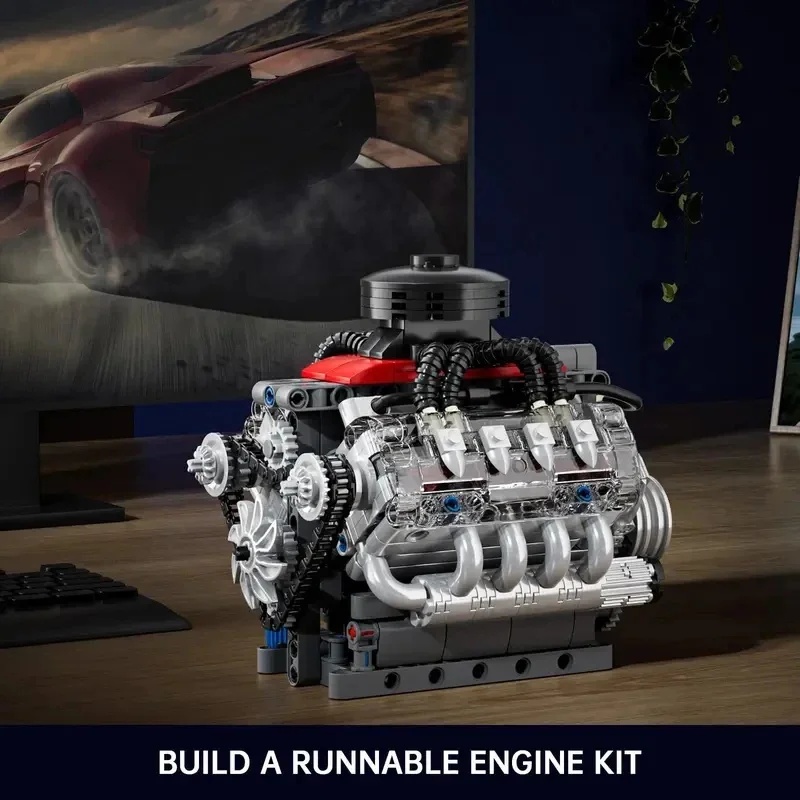 Mould King 10171 Süper Araba V - Model Kit Engine V8 incelemesi ve fiyatı